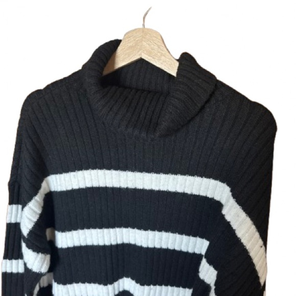 Sonoma Black and White Cowl Neck Sweater dress - Picture 2 of 7